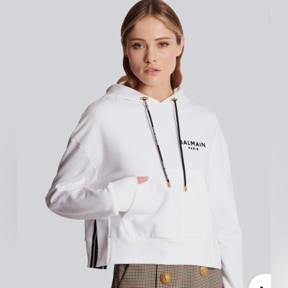 Authentic Balmain Cropped Hoodie